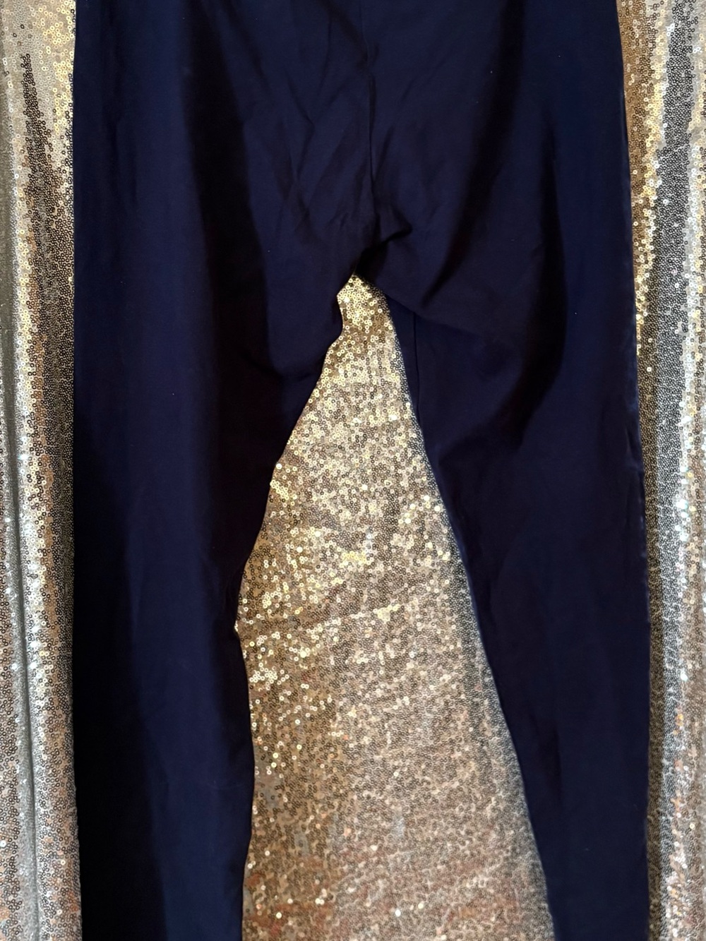 High-Waist Navy Leggings for Women - Picture 2 of 3